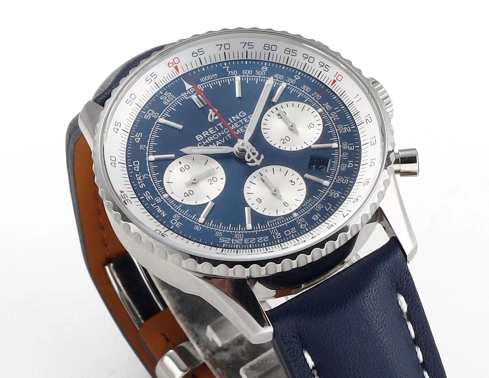 Breitling Navitimer Swiss Replica Watch in Blue Dial- Mirror Replica Watch - IP Empire Replica Watches