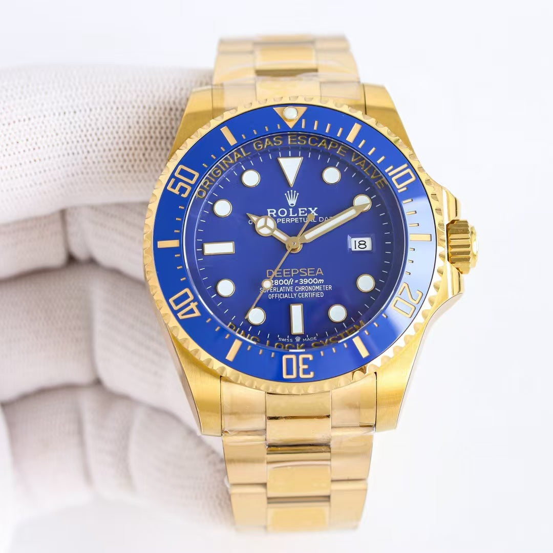 2024 Replica Rolex Deepsea Gold with Blue Dial Super Swiss