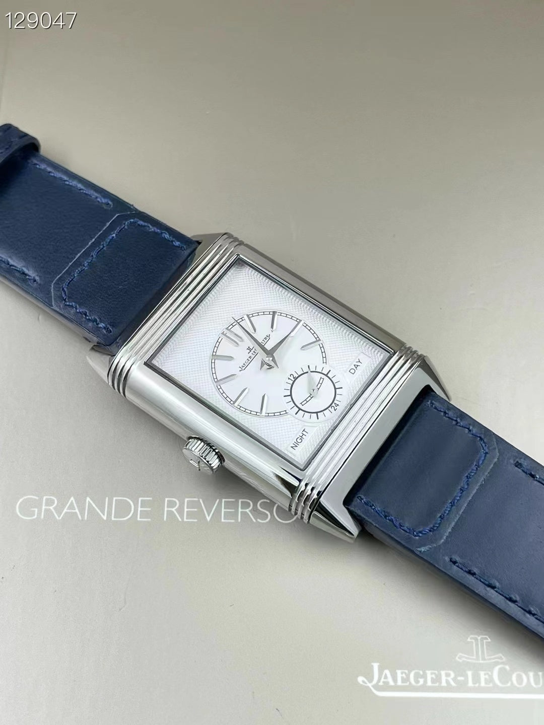 Jaeger-lecoultre reverso Super Clone Tribute Duoface Blue/Silver Dial Swiss 854A/2 FLIPPED VERSION - IP Empire Replica Watches