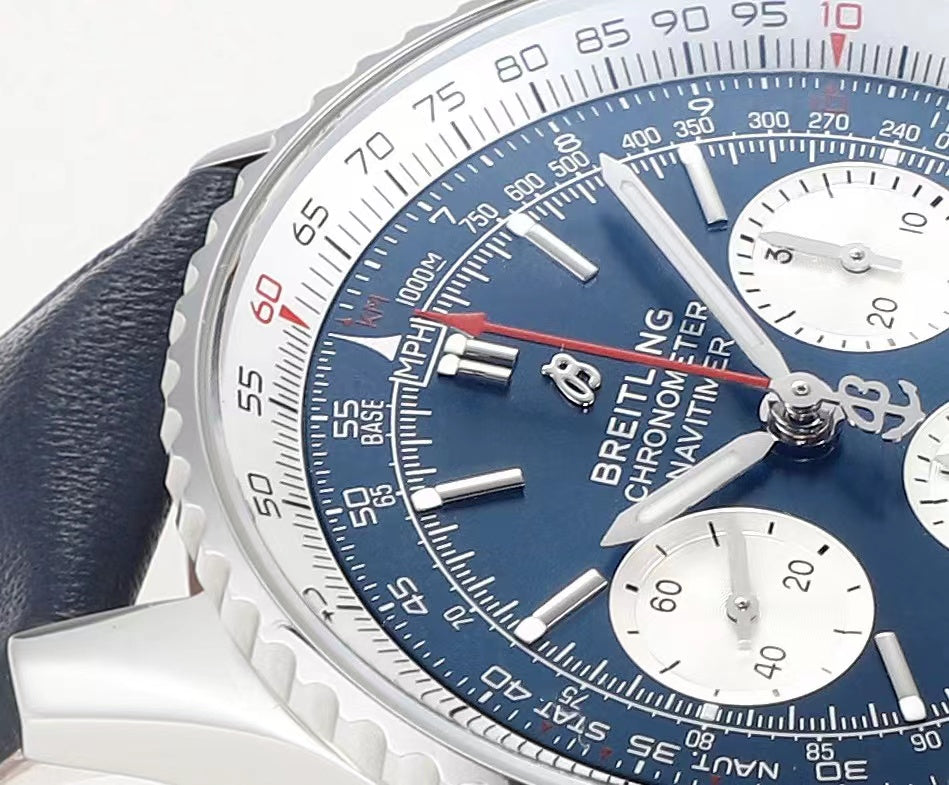 Breitling Navitimer Swiss Replica Watch in Blue Dial- Mirror Replica Watch - IP Empire Replica Watches