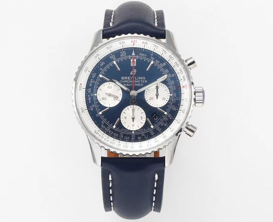 Breitling Navitimer Swiss Replica Watch in Blue Dial- Mirror Replica Watch - IP Empire Replica Watches