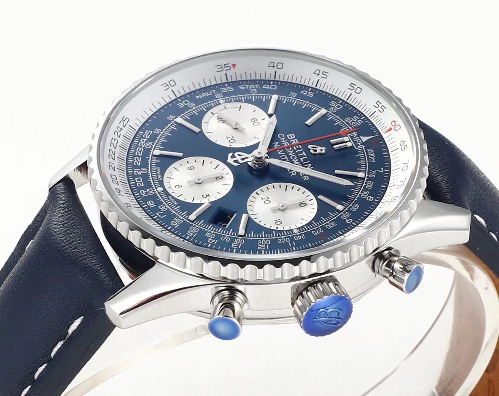 Breitling Navitimer Swiss Replica Watch in Blue Dial- Mirror Replica Watch - IP Empire Replica Watches