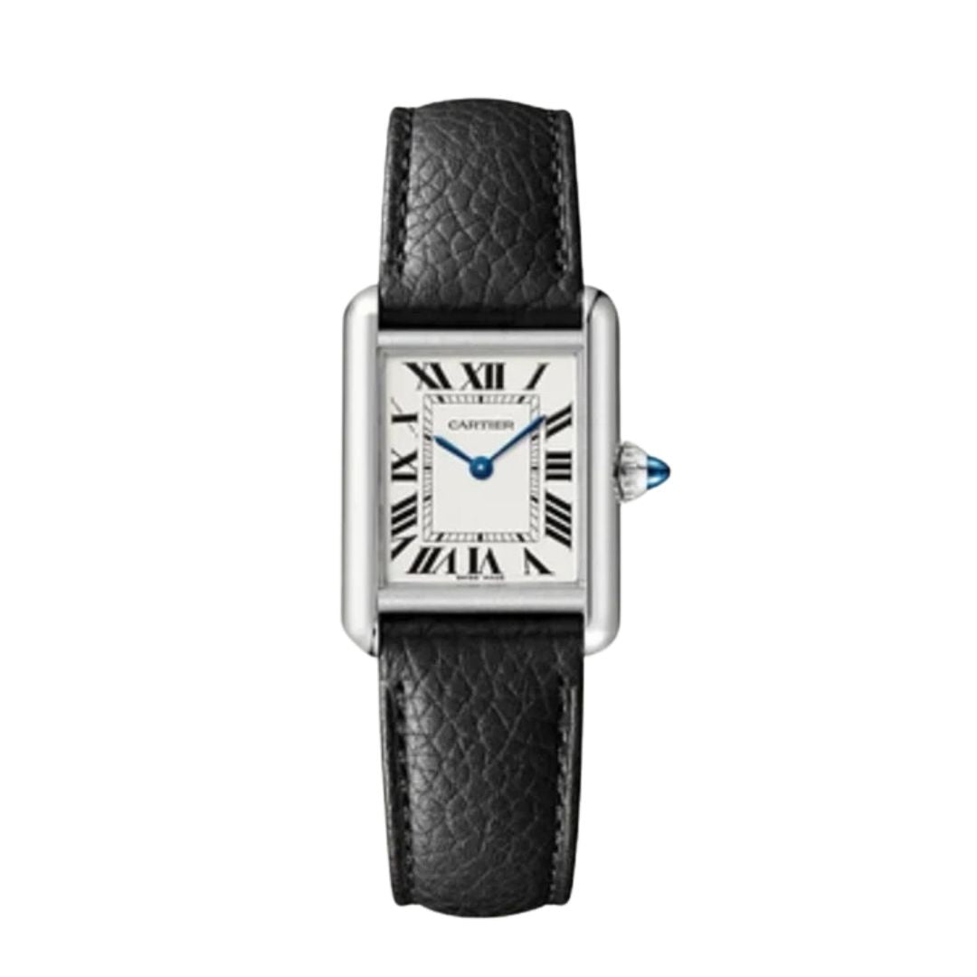 CARTIER TANK WSTA0042 BLACK LEATHER STRAP - IP Empire Replica Watches