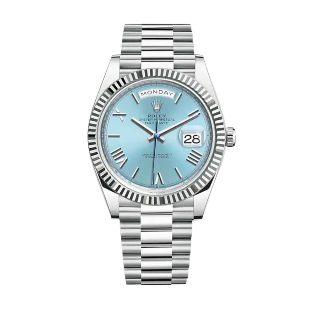 Rolex Day Date White Gold Turquoise Dial Replica Clone Model 2022 - IP Empire Replica Watches