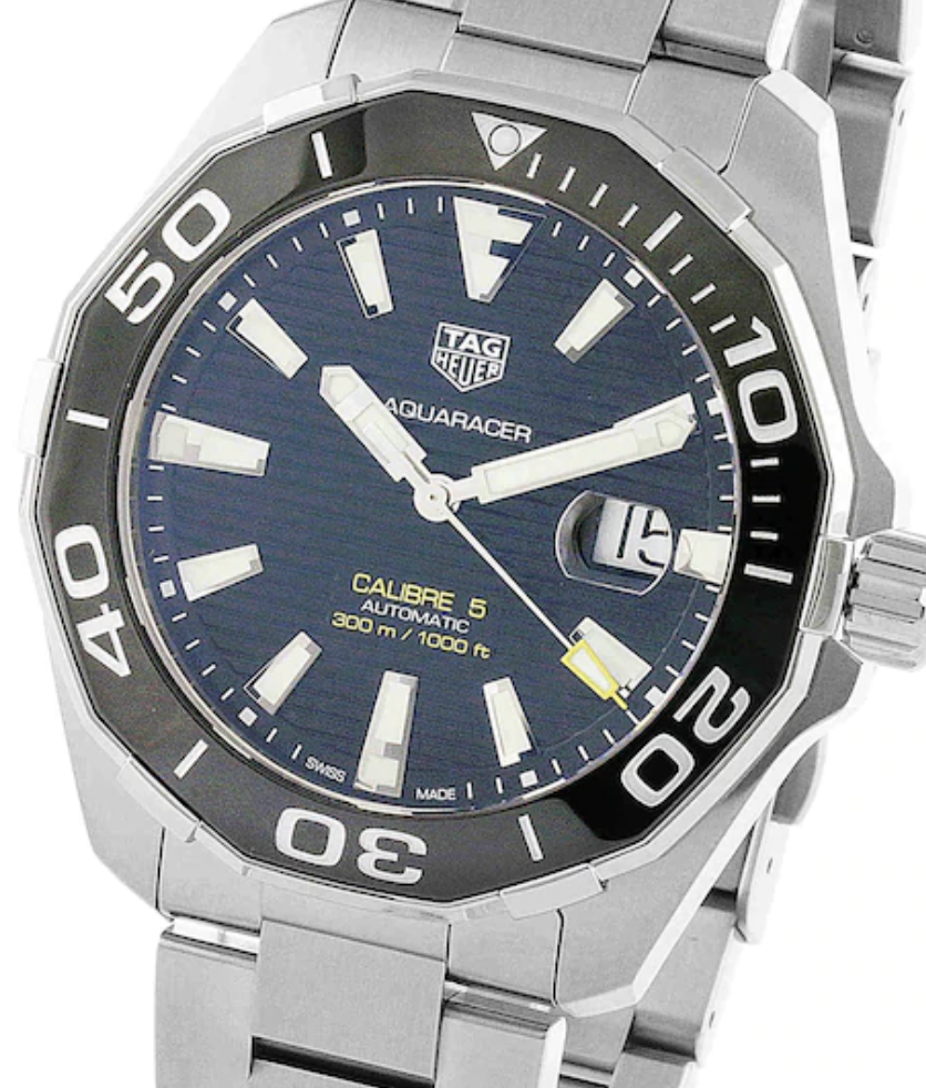 SWISS MADE BEST REPLICA FAKE TAG HEUER AQUARACER 300M CALIBRE 5 43MM CERAMIC BEZEL MENS WATCH - Replica Swiss Clones Watches