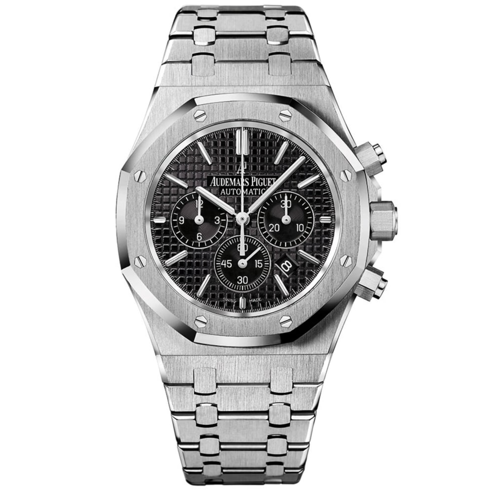 Best Swiss Clone Replica Royal Oak - Silver/Black Chronograph - Replica Swiss Clones Watches