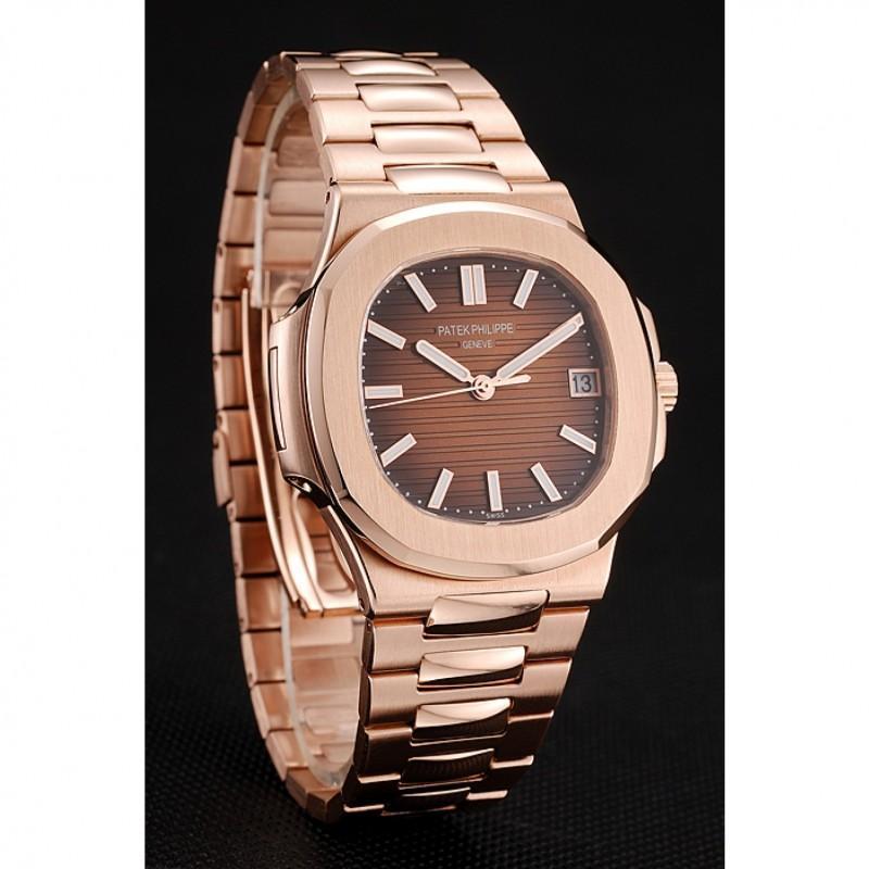 Replica Patek Philippe Nautilus - Rose Gold - Replica Swiss Clones Watches