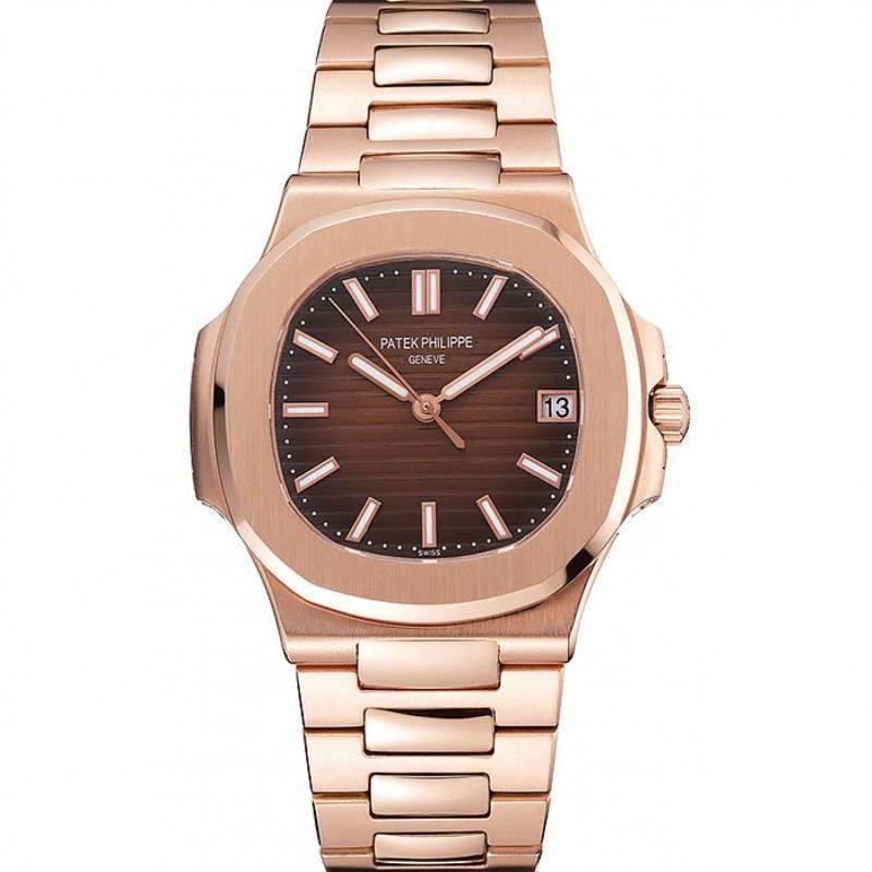 Replica Patek Philippe Nautilus - Rose Gold - Replica Swiss Clones Watches